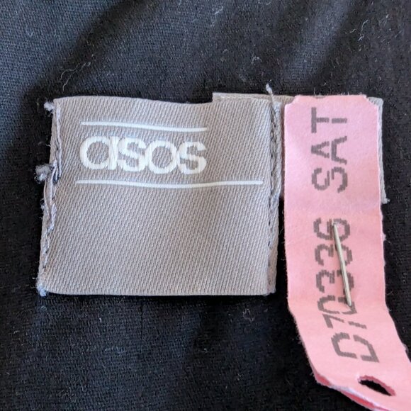 ASOS Black & White Stripe Drop Waist Dress - Picture 6 of 7